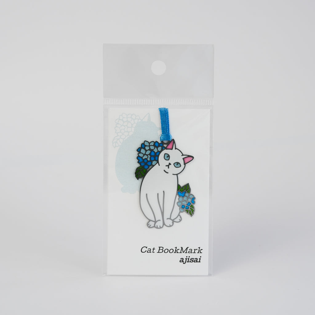 Marque-page en acier inoxydable NEKO Chat – Série florale